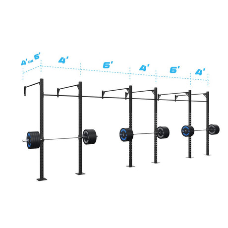 24' Wall-Mount Builder® Rig: Single Bars