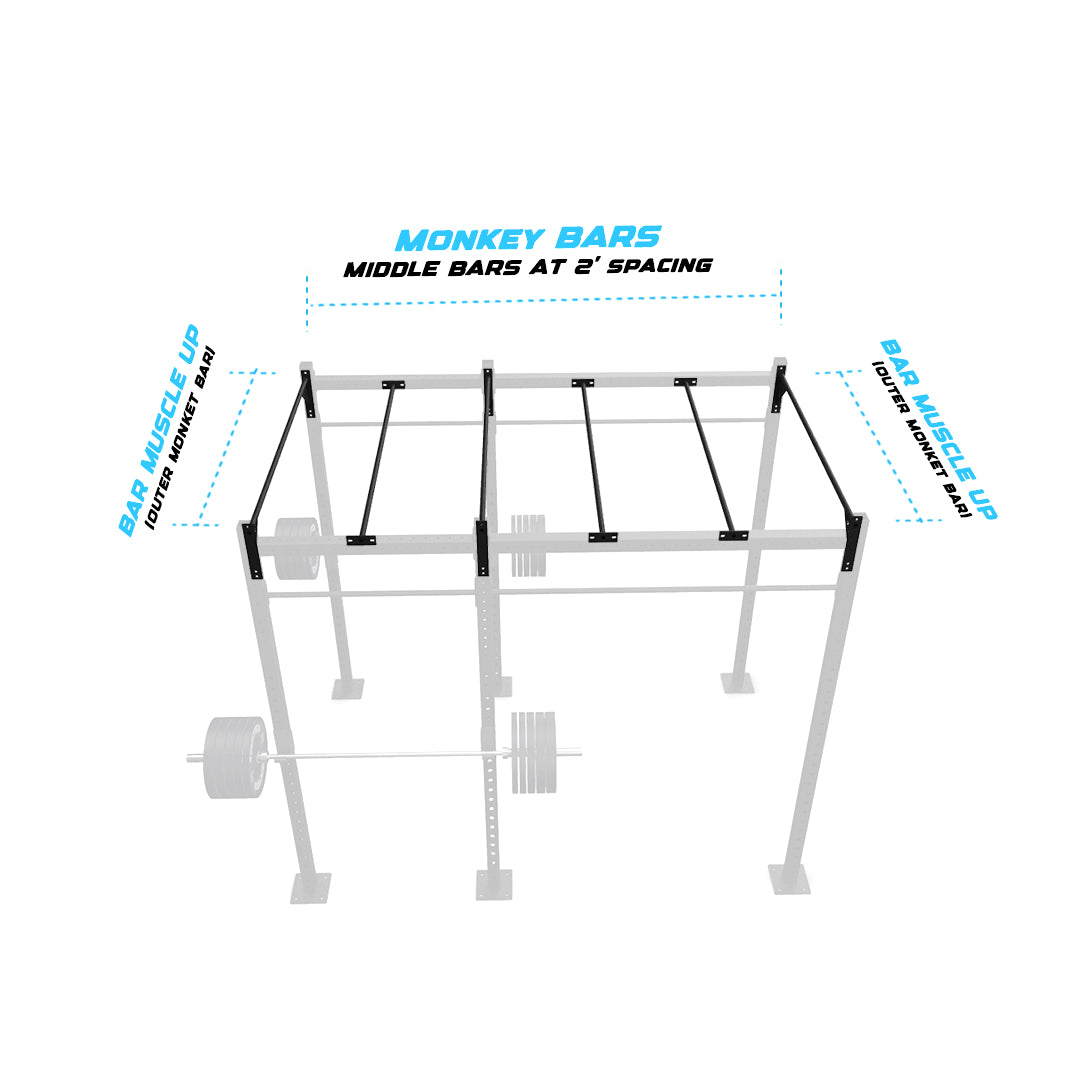 10' Freestanding Builder® Pull Up Rig Monkey bar middle spacing