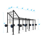 24' Freestanding Builder® Pull Up Rig: Advanced 4 length and width dimensions