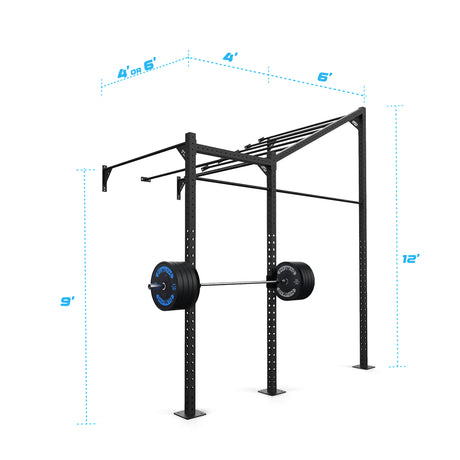 10' Wall Mount Builder® Rig: Advanced 1 w/ 2' Monkey Bar Spacing