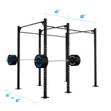 10' Freestanding Builder® Pull Up Rig: Single Bars length and width dimensions