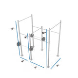 Optional Conversion to 10' Length x 6' Depth: Add additional 6' Length x 6' Depth Add-On Section Dimensions