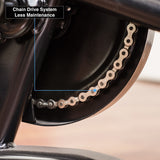 Xebex Fitness Air Bike Chain Drive System for less maintenance