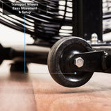 Xebex Fitness Air Bike Transport Wheels for easy movement or storage