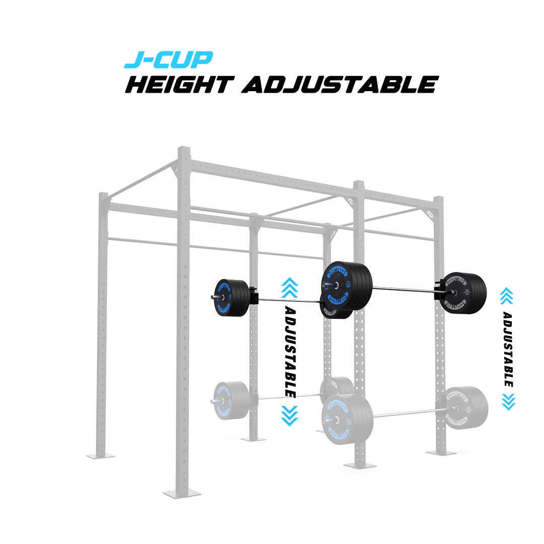10' Freestanding Builder® Pull Up Rig: Dual-Independent Bars J-Cup adjustability