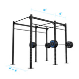10' Freestanding Builder® Pull Up Rig: Dual-Independent Bars length and width dimension