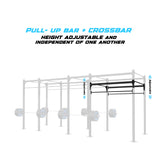20' Freestanding Builder® Pull Up Rig Pull-Up Bar and Crossbar Adjustability