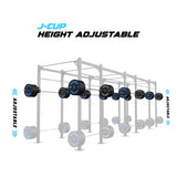 24' Freestanding Builder® Pull Up Rig J-Cup adjustability