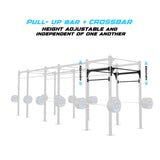 24' Freestanding Builder® Pull Up Rig Pull-Up Bar and Crossbar Adjustability