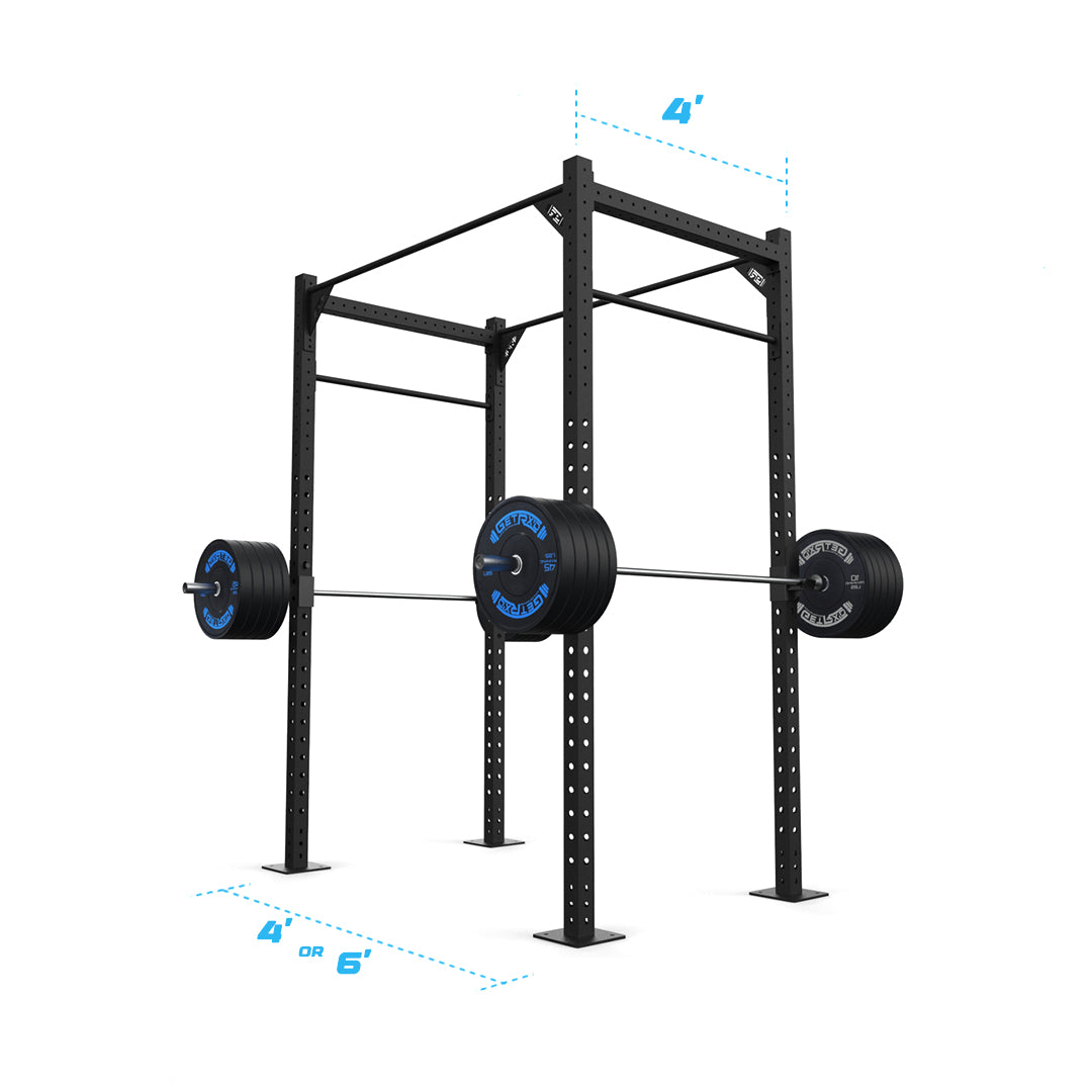4' Freestanding Builder® Pull Up Rig: Dual-Independent Bars length and width dimensions