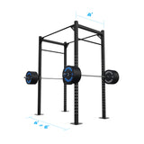 4' Freestanding Builder® Pull Up Rig: Dual-Independent Bars length and width dimensions