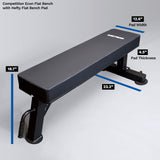 (2) Competition Econ Flat Bench + Hefty Bench Pad