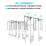 24' Freestanding Builder® Pull Up Rig 12' Upright Features
