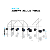 24' Freestanding Builder® Pull Up Rig J-Cup adjustability
