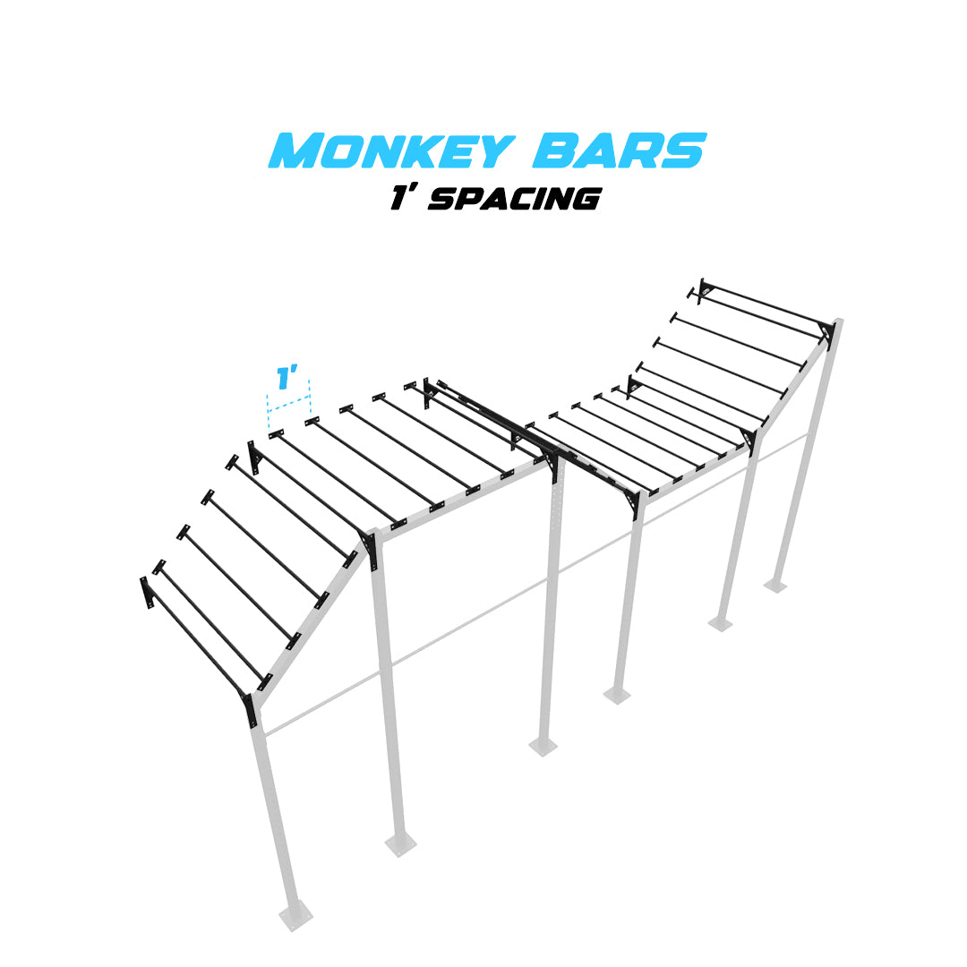 24' Wall-Mount Builder® Pull Up Rig 1' Spacing
