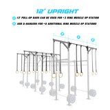 24' Freestanding Builder® Pull Up Rig 12' Upright Features
