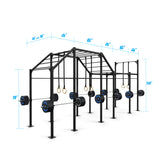 24' Freestanding Builder® Pull Up Rig: Expert 2 length and width dimensions