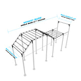 24' Freestanding Builder® Pull Up Rig Monkey bar middle spacing
