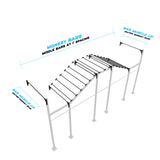 24' Wall-Mount Builder® Pull Up Rig Monkey bar middle spacing
