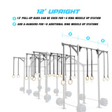 24' Freestanding Builder® Pull Up Rig 12' Upright Features
