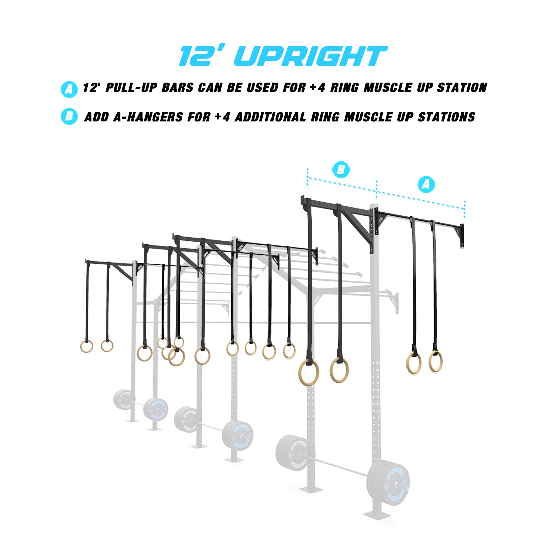 24' Wall-Mount Builder® Pull Up Rig 12' Upright Features
