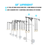 24' Wall-Mount Builder® Pull Up Rig 12' Upright Features
