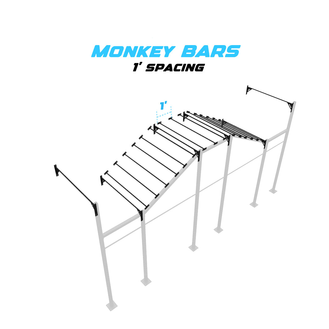 24' Wall-Mount Builder® Pull Up Rig 1' Spacing
