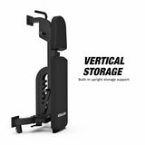 Vertical storage support reduces footprint and saves space