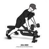 Perform seal rows more easily with optional Dumbbell Holders