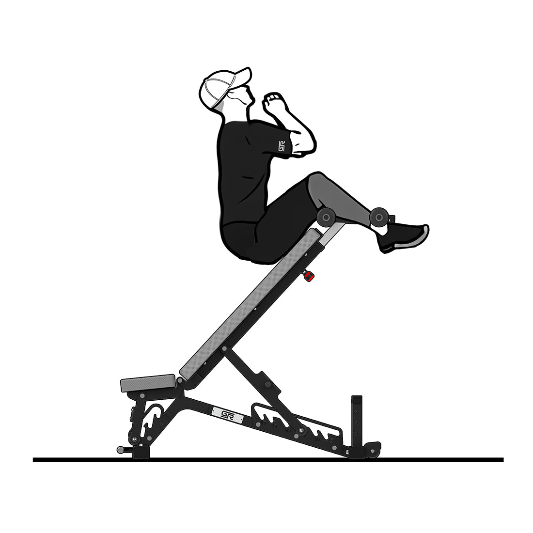 FIDAB-2 Adjustable Bench: Black