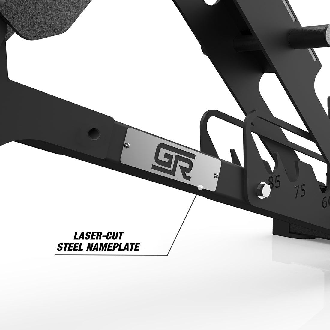 Laser-Cut Get RXd Steel Nameplate branding