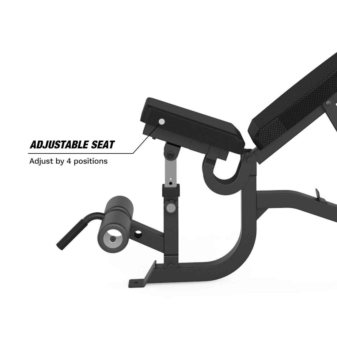 Adjustable seat pad with 4 positions