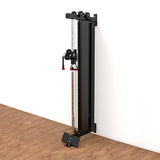 Functional Trainer Single Column Weight Stack 1000 attached to wall. Please note mounting hardware for wall and ground are not provided