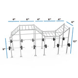 24' Galvanized Freestanding Builder Rig: Expert 1 dimensions