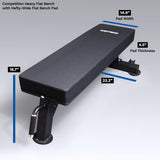 (2) Competition Heavy Flat Bench + Hefty-Wide Flat Bench Pad