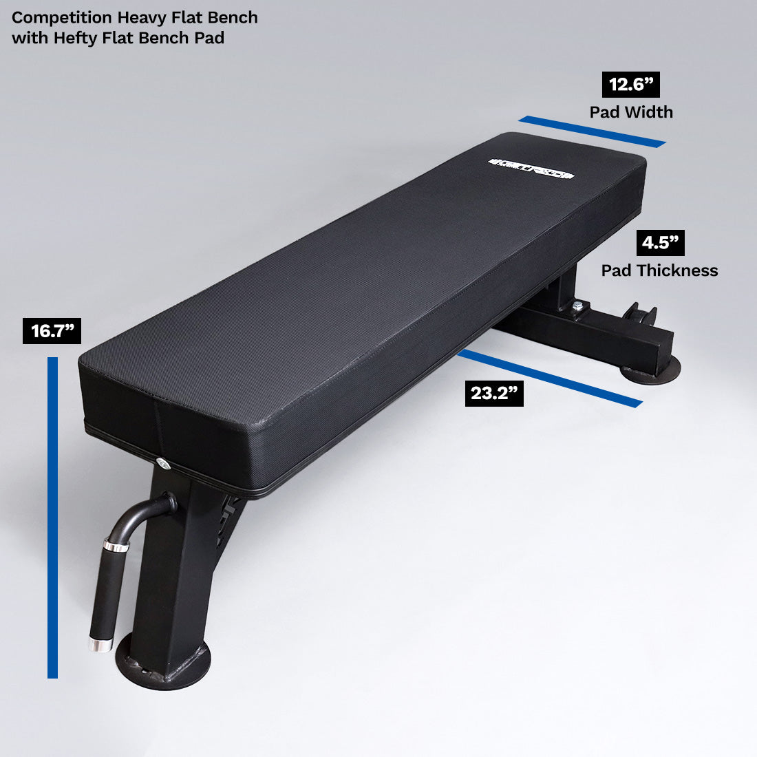 (1) Competition Heavy Flat Bench + Hefty Flat Bench Pad