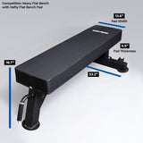 (1) Competition Heavy Flat Bench + Hefty Flat Bench Pad