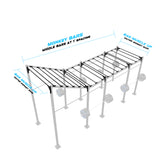 20' Freestanding Builder® Pull Up Rig Monkey bar middle spacing
