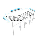 20' Wall-Mount Builder® Pull Up Rig Monkey bar middle spacing
