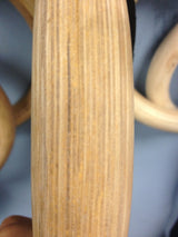 super smooth, holds chalk well, one of the best feeling wood rings available