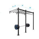 10' Wall-Mount Builder® Pull Up Rig: Intermediate 1 length and width dimensions