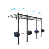 14' Wall-Mount Builder® Pull Up Rig: Intermediate 1 length and width dimensions