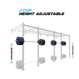 20' Wall-Mount Builder® Pull Up Rig J-Cup adjustability
