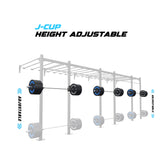 24' Wall-Mount Builder® Pull Up Rig J-Cup adjustability
