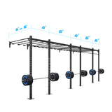 24' Wall-Mount Builder® Pull Up Rig: Intermediate 1 length and width dimensions