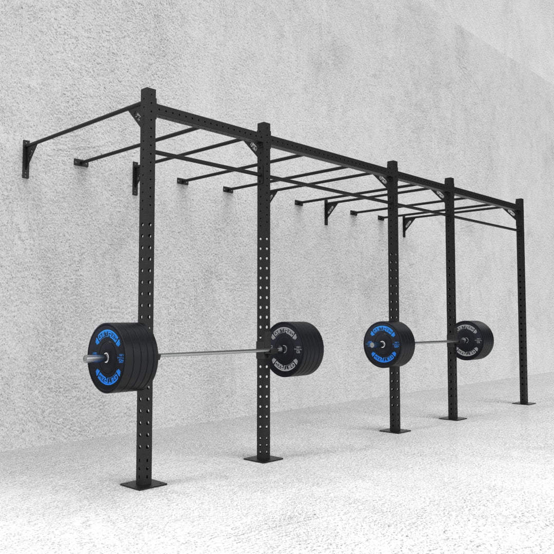 20' Wall-Mount Builder® Pull Up Rig: Intermediate 1 w/ 2' Monkey Bar Spacing