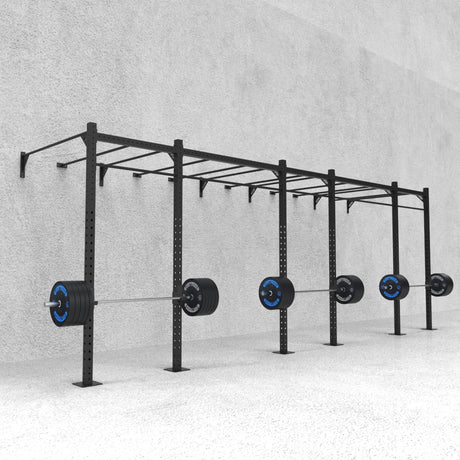 24' Wall-Mount Builder® Pull Up Rig: Intermediate 1 w/ 2' Monkey Bar Spacing
