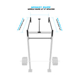 4' Wall-Mount Builder® Pull Up Rig Monkey bar middle spacing