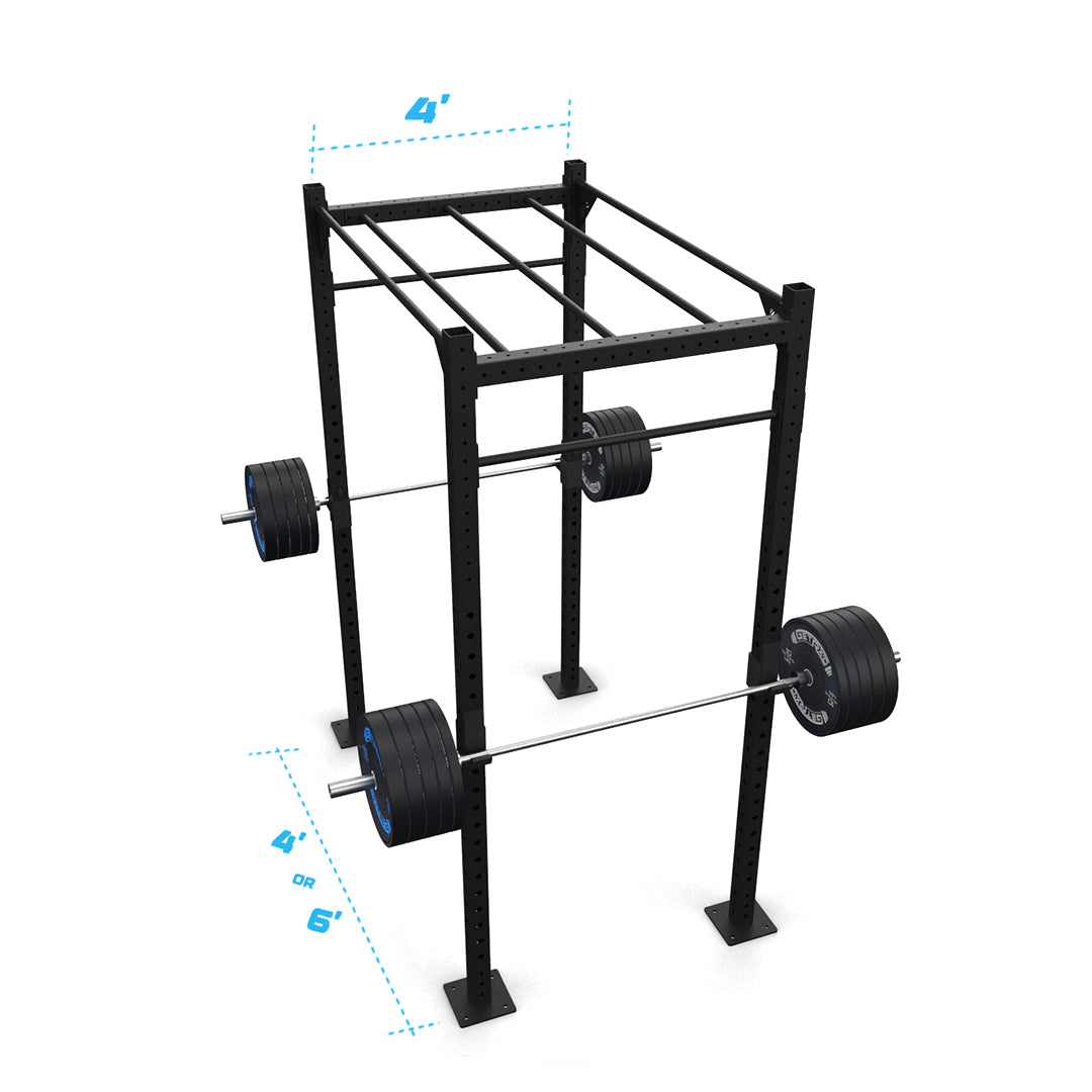 4' Freestanding Builder® Pull Up Rig: Intermediate 2 length and width dimensions