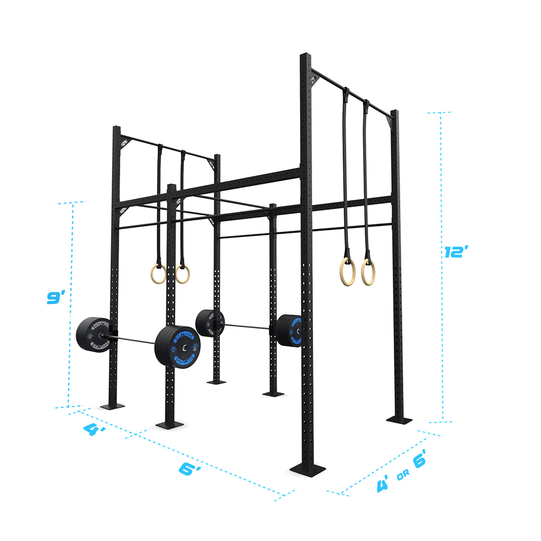 10' Freestanding Builder® Pull Up Rig: Intermediate 2 length and width dimensions